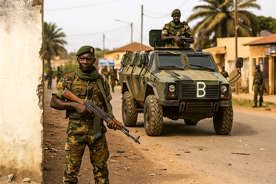 Photo rue militarisée